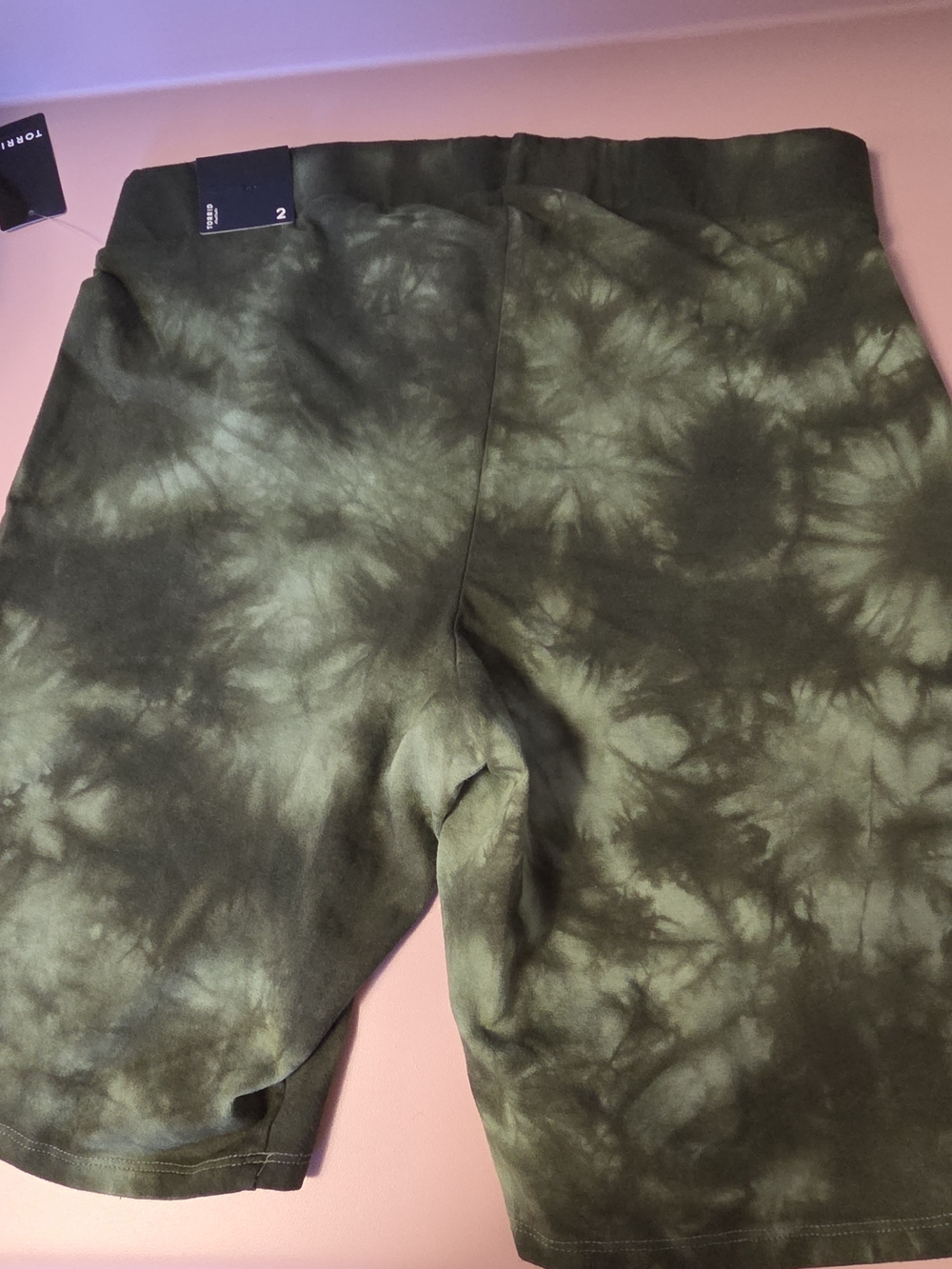 torrid size 2 Olive Green Tie-Dye Bike Shorts